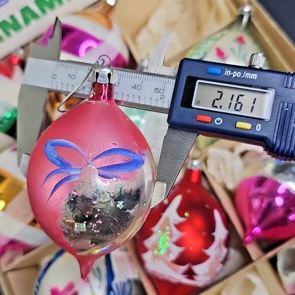 Poland Oblong Christmas Ornaments Baubles 11pcs Vintage Amazing Collection - Picture 7 of 16